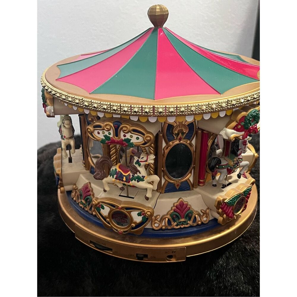 Mr. Christmas Carousel Merry Go Round musical horses